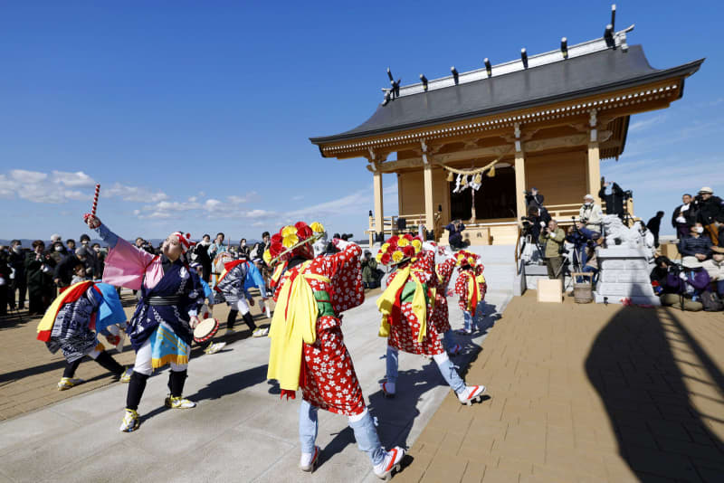 津波で流失、神社再建　福島・浪江で伝統の舞