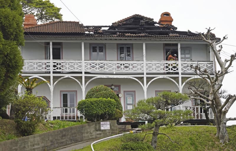 登録文化財の園舎焼ける　山口・下関、旧宣教師住宅