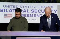 米、10年間の安保協定署名　ウクライナに武器安定供与