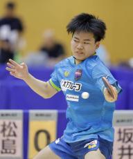 松島輝、横井らが4強入り　卓球のアジア選手権選考会
