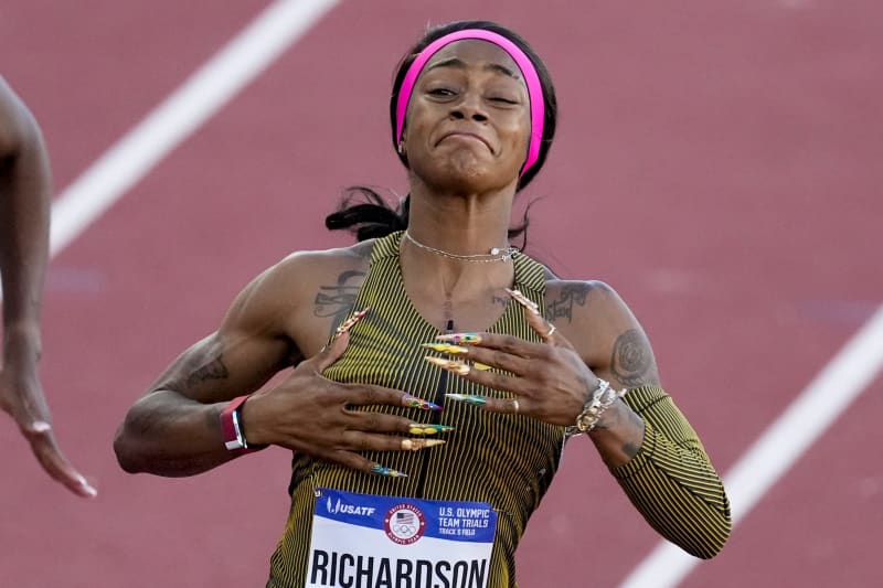 女子100m、リチャードソンV　陸上、五輪米国代表選考会