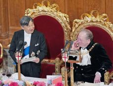 陛下、英シティー晩さん会に出席　「両国が絆を再確認する機会に」