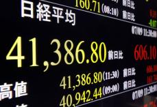 東証、3営業日連続で最高値更新　午前終値は4万1386円