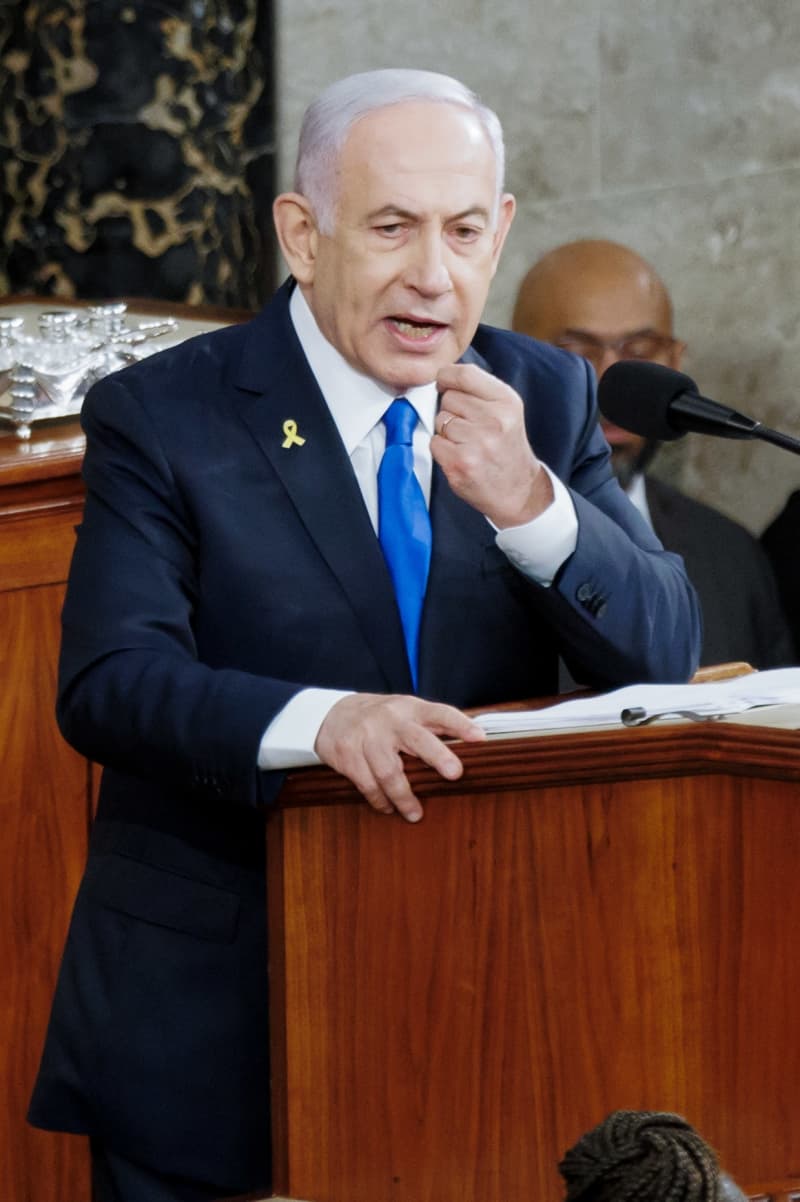 米議会で軍事支援継続を要求　イスラエル首相が演説