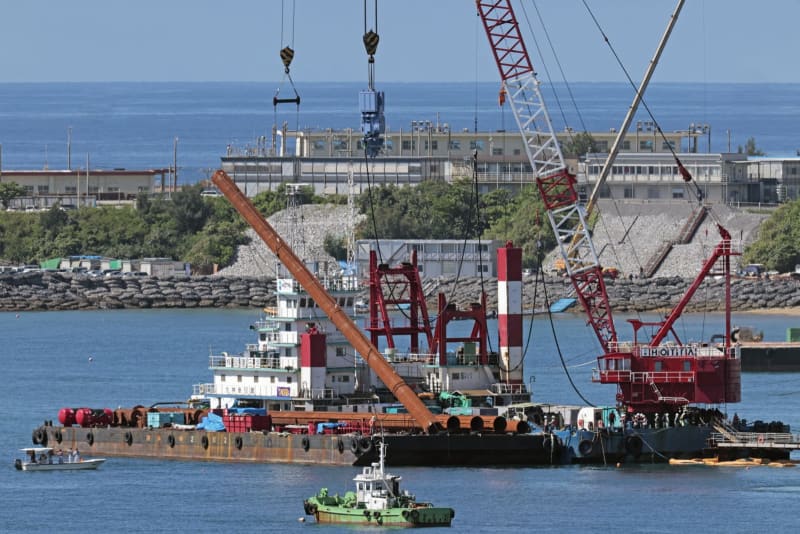 辺野古大浦湾8月後半に本格工事　護岸の造成、台風で延期