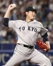 中1―3巨（11日）　菅野が11勝目