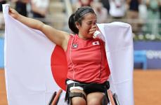 車いすテニス上地結衣、単複2冠　陸上100m、佐藤友祈「銅」