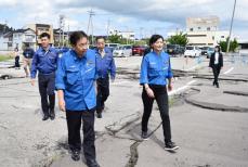 立民4候補が石川県視察　「予算を存分に復興のため使う」