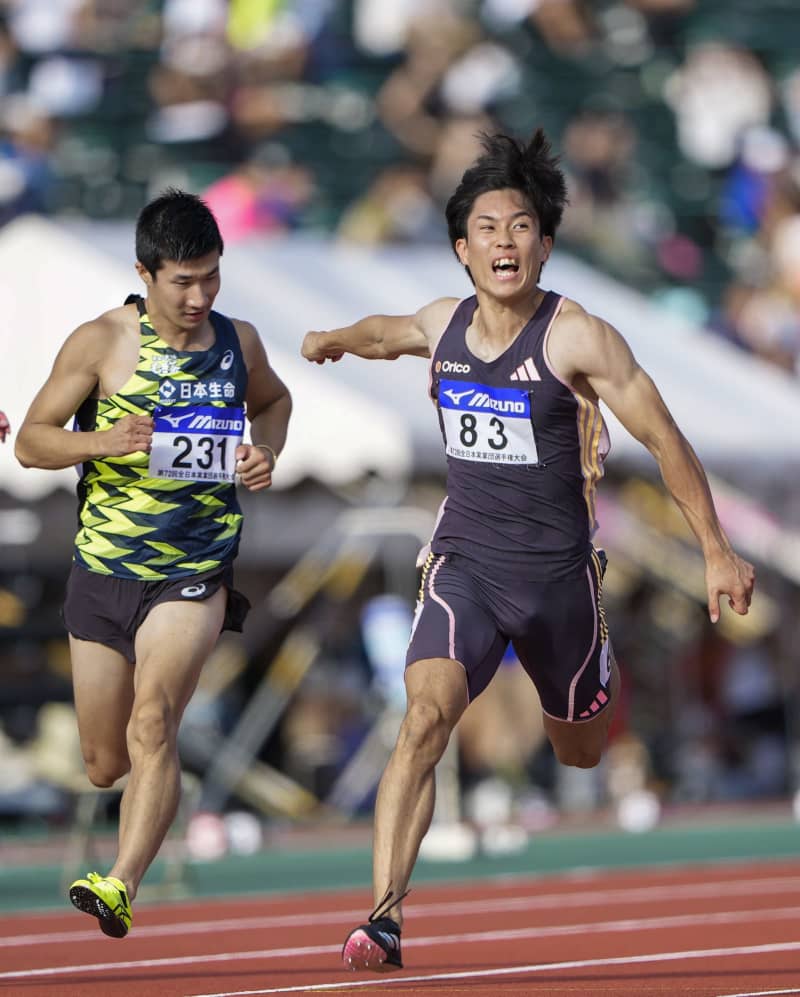 男子100mは宇野が優勝　全日本実業団陸上第2日