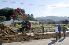 豪雨被災者向け仮設住宅着工　用地不足課題、完成は年明け