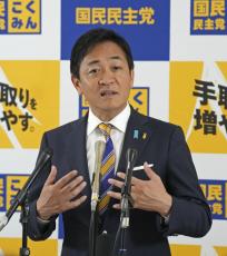 国民代表、部分連合に言及　政策重視、連立参画は否定