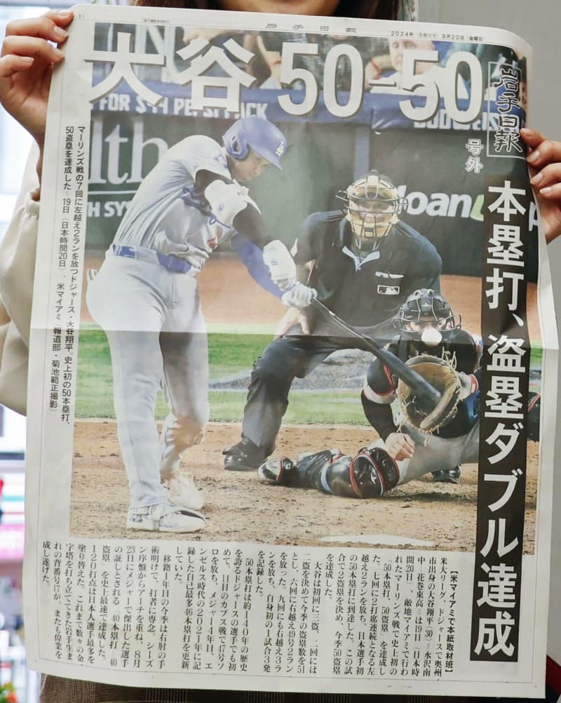 大谷選手「50―50」に関心　9月の日本新聞協会調査