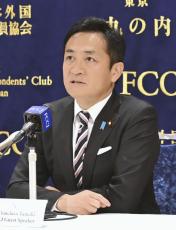 玉木氏「金融政策変更は慎重に」　賃上げを優先、特派員協会で講演