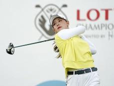 米女子ゴルフ、吉田が首位に並ぶ　ロッテ選手権第2日