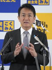 不倫報道巡り議員辞職否定　玉木氏「政策で信頼回復」