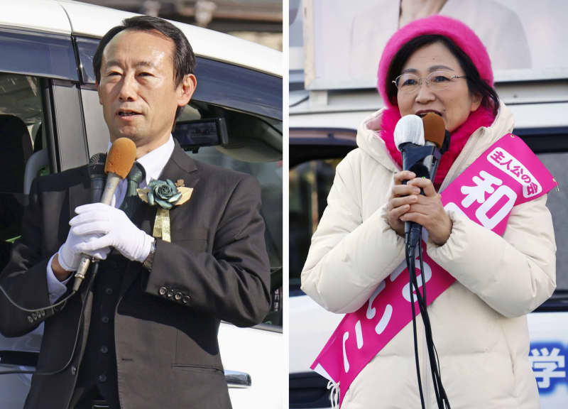 岐阜県知事選、一騎打ち確定　元官僚と共産系新人、論戦始まる