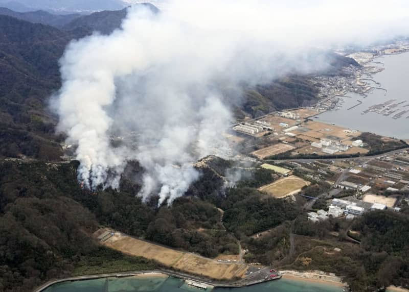 海自訓練中に出火、山火事延焼　住民避難けが人なし、広島