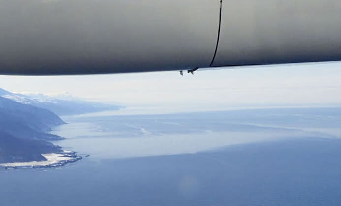 知床半島で流氷接岸確認　海保、航空機上から