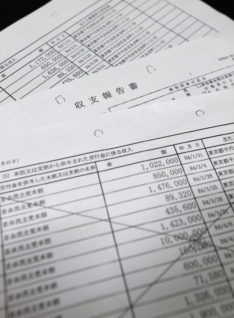 【独自】自民6府県連で収入不記載　党交付金、大阪は1000万円