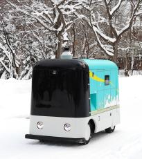 降雪時も走れる自動配送車　北大で国内初試験成功