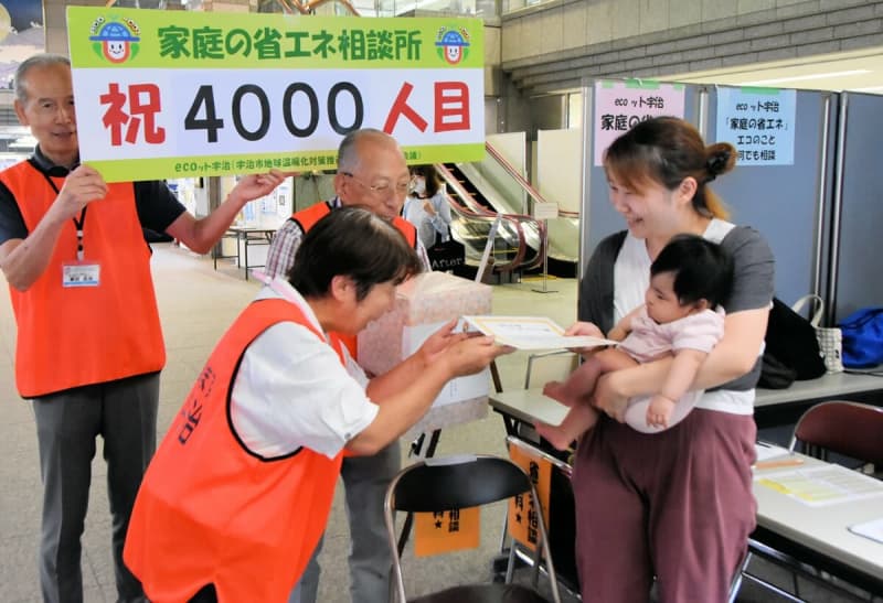 省エネ相談「4000人目」、記念品を贈呈　京都・宇治市