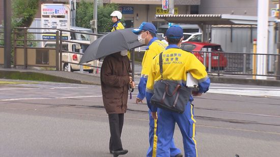 下荒田4人死傷事故　 84歳容疑者立ちあわせ現場検証 　