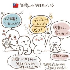 【漫画】台湾人と在台日本人に「日本のどこへ行きたい？」と質問したら？　正反対な回答に「激しく同感」【作者インタビュー】