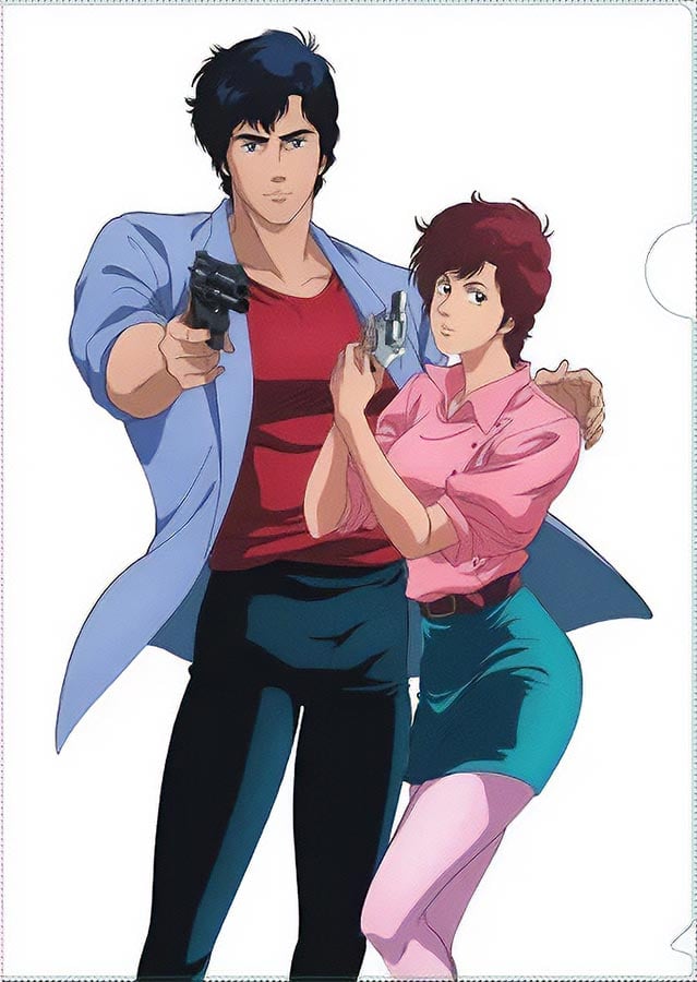 シティーハンター 複製原画 ガラス越しのキス 作品史上最大規模の原画