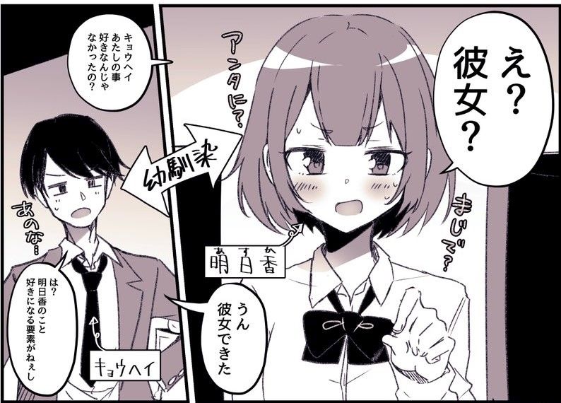 漫画 幼馴染に彼女が 紹介された瞬間に まさかの反応の女の子 かわいい 記事詳細 Infoseekニュース