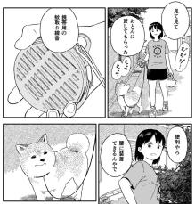 【漫画】柴犬とのお散歩に蚊取り線香を持参！でも蚊にさされ…犬は何か言いたげで？