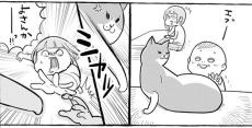【漫画】赤子に手加減した猫に感動→だが、ガマンだけでは終わらなかった…「うちの猫もです」