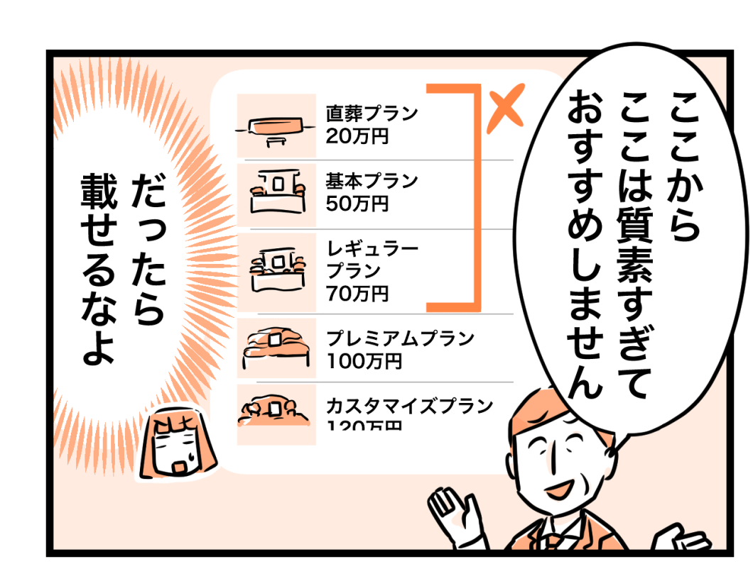 【漫画】祖父が亡くなり3時間で決めた葬儀場→家族葬なのに総額200万円「高すぎだよ！」　金額が膨れ上がったリアルな理由は…「事前準備が大切です」