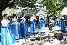 韓国人原爆犠牲者の慰霊祭に250人　「惨事繰り返さぬ」　広島