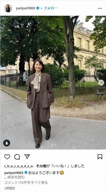 石田ゆり子　パリ取材時の写真公開　国内外の政治情勢に言及しファンから共感　「瞬きするのも惜しい気持ち」