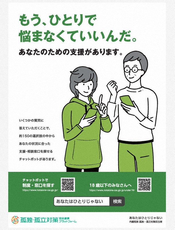 孤独・孤立対策推進法　4月に施行も8割弱が「知らない」