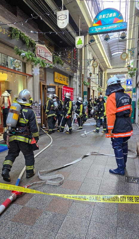 北九州・魚町の飲食店で火災　「ダクトから火」と通報　一時騒然