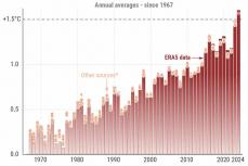 24年世界気温、産業革命前から1.6度上昇　初めて単年で目標超過