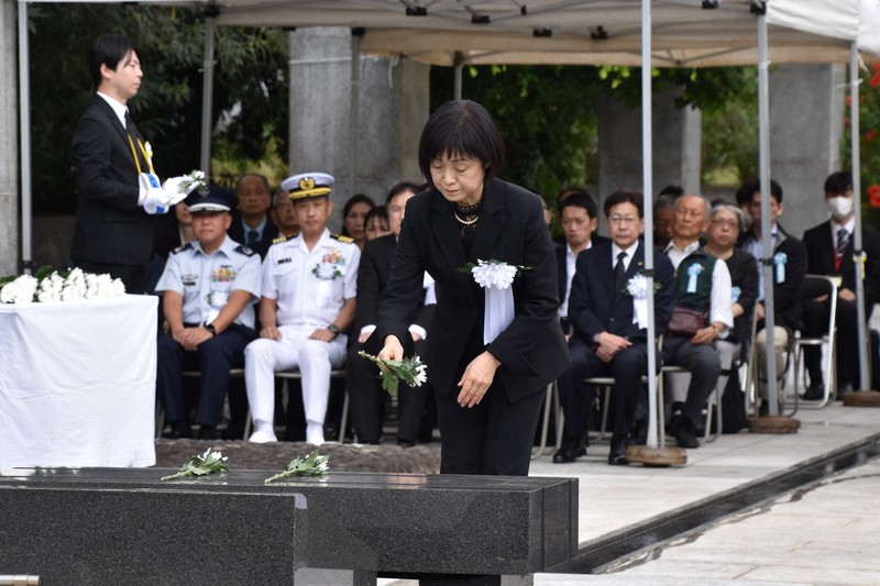 硫黄島で追悼式　平和の決意、新たに　太平洋戦争で2万人以上が戦死