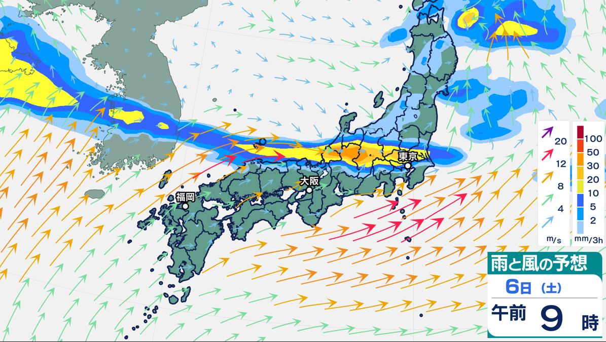 【大雨情報】梅雨前線本州付近に停滞…雨雲の動き予測（きょう・あす1時間ごと）週末にかけて断続的に発達した雨雲も　雨シミュレーション