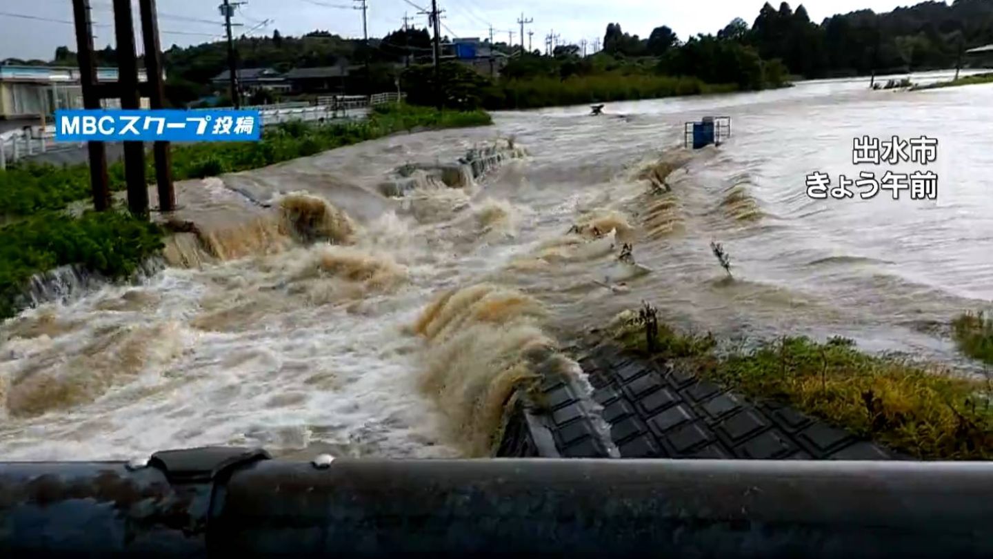 出水市と阿久根市で大雨　出水市針原で1時間に78ミリ　鹿児島