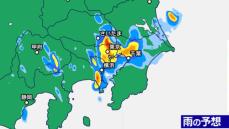 関東ゲリラ雷雨に注意…東京などに発達した雨雲　雨雲の動き予測きょう午後5時～午後10時【天気】