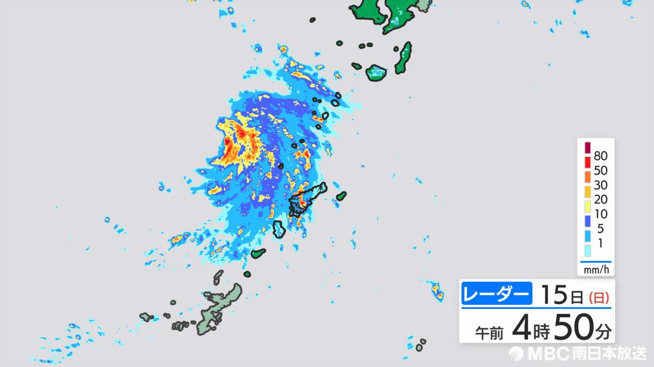 瀬戸内町の大雨警報が注意報に切り替え　鹿児島