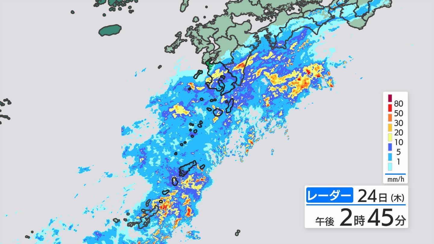 奄美地方で24時間に200ミリの雨予想　25日夜遅くにかけて土砂災害に警戒　鹿児島