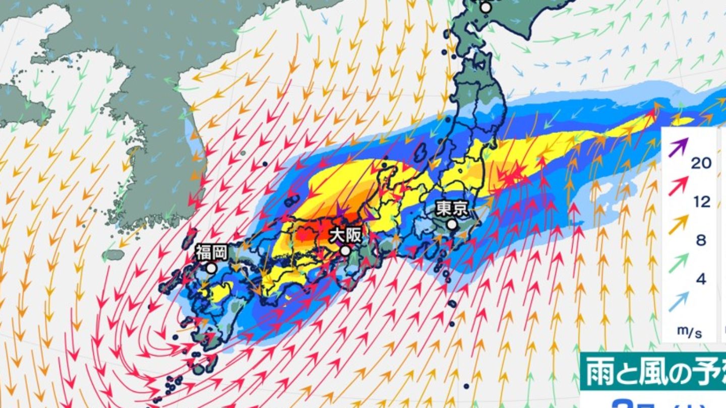 【大雨情報】台風21号　西日本と東日本で大雨おそれ　九州北部200ミリ超　近畿・東海150ミリ　関東120ミリ　気象庁の予想詳しく【6日（水）までの雨・風シミュレーション】（台風情報）