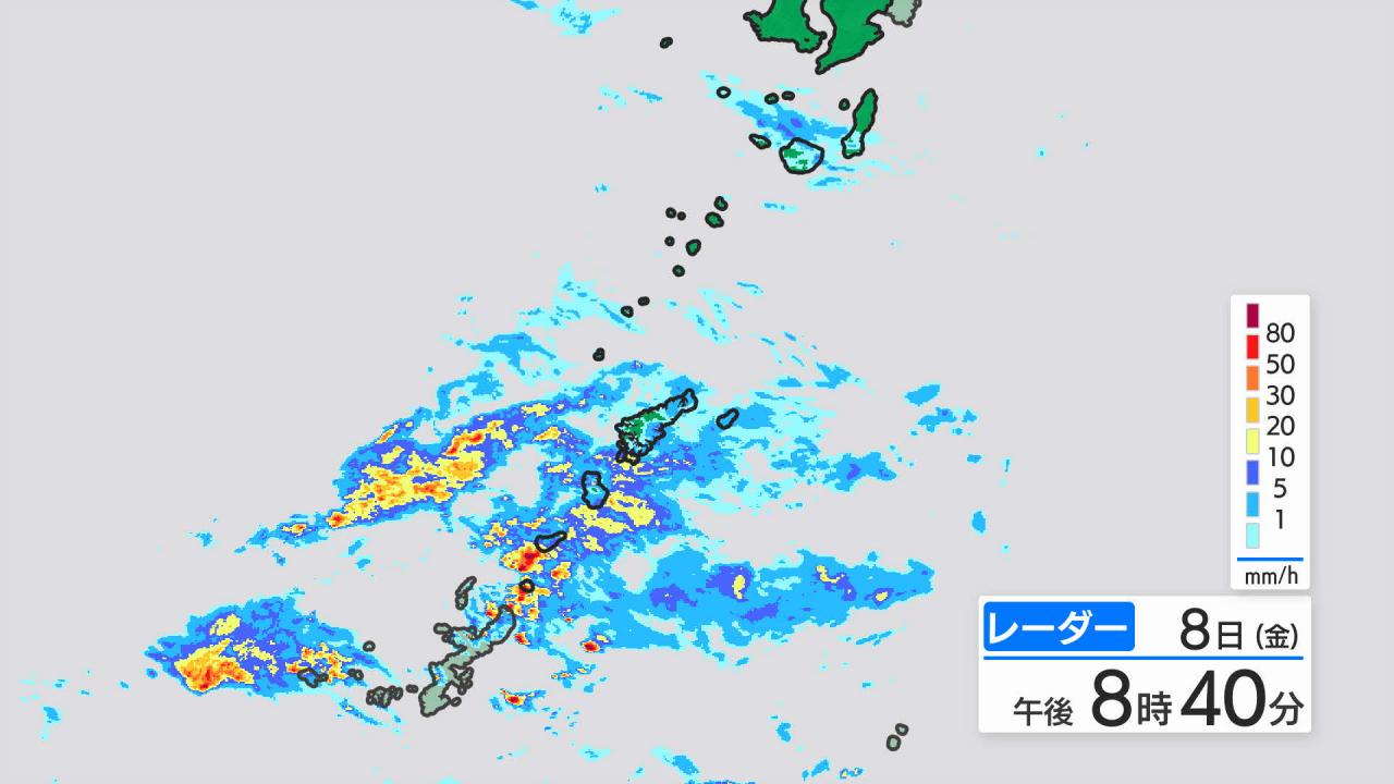 与論町で時間雨量139ミリ　総雨量も平年ひとつきの3倍近く　土砂災害に厳重警戒　鹿児島