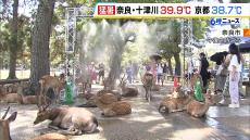 きょう全国１位「３９．９℃」奈良県十津川村で観測　猛暑で奈良市内のシカも“ぐったり”　３日も各地で猛暑日の予想