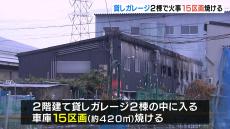 貸しガレージ２棟で火事…中の車庫１５区画が焼ける　けが人なし　発生時は無人だったか　大阪・寝屋川市