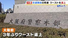 大阪府が３年ぶりに“全国ワースト”を返上…１年間の交通事故の死者数　去年は２０２３年より２１人減