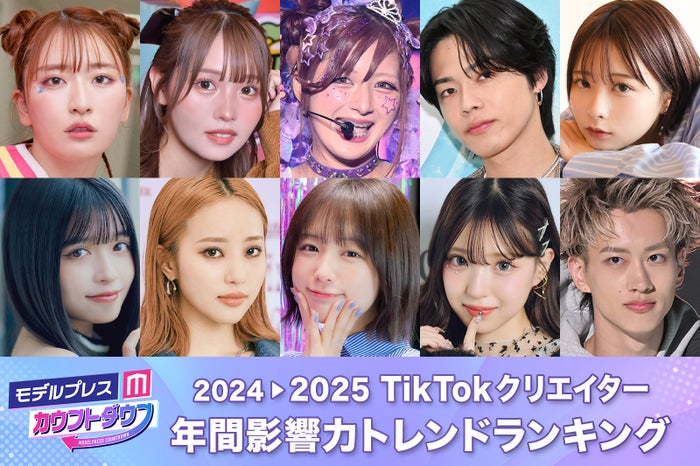 2024年間「TikTokクリエイター影響力トレンドランキング」トップ30発表 しなこが圏外から1位に【モデルプレスカウントダウン】