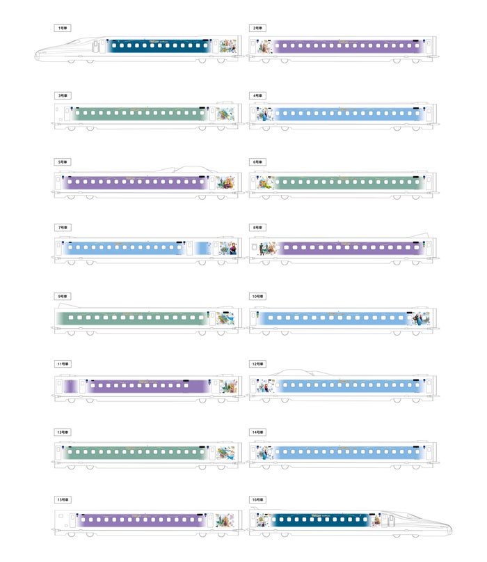 TDS「ファンタジースプリングス」特別塗装の新幹線、東海道新幹線で2月21日より運行